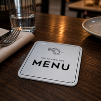 Mini-étiquette RFID programmable en époxy EM4305 sans contact 13,56 MHz, blanche/bleue, pour menu de table intelligent de restaurant, autocollant pour accéder au menu