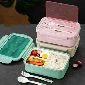 Kids Rectangular Lunch <b>Boxes</b> Microwave Heating Fruit <b>Storage</b> Containers for Students and Workers - Product Image 4
