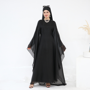 Abito Abaya da <span class=keywords><strong>Donna</strong></span> Musulmana 2026, Set 2 Pezzi, Elegante Moda Islamica Dubai, Abito Casual a <span class=keywords><strong>Farfalla</strong></span> - Product Image 6