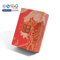 Boîte cadeau personnalisée de luxe pour gâteaux de lune, impression couleur, marquage à chaud, matériaux recyclés, recyclable, qualité alimentaire, rigide