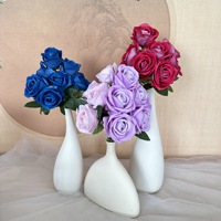 YL Fleurs artificielles haut de gamme faites à la main, roses douces, décorations de mariage et de maison, bouquets de mariée, arrangements de fleurs séchées, fausses fleurs