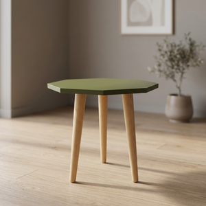 Modern Octagonal <b>Coffee</b> <b>Table</b> Durable Wood Top Natural Wood <b>Legs</b> Handmade Eco-Friendly Design <b>for</b> Living Room Office Hotel Use - Product Image 6