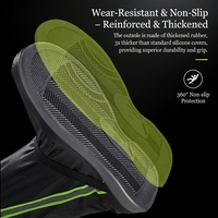 Couvre-bottes imperméables à tige haute en Oxford, couvre-chaussures de pluie antidérapants avec semelle en caoutchouc réfléchissante pour la moto