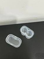 Boîtes en plastique transparentes en PP de 3 ml, rectangulaires, épaisses, en gros, étui de rangement stérile en 2 parties pour flacons, étui de rangement pour peptides, lavable