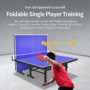 <span class=keywords><strong>Table</strong></span> de <span class=keywords><strong>ping</strong></span>-<span class=keywords><strong>pong</strong></span> pliable avec roues, <span class=keywords><strong>panneau</strong></span> épaissi, adaptée aux compétitions professionnelles et à l'entraînement - Product Image 2
