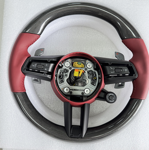 Volante de Coche Personalizado de Fibra de Carbono y Cuero para Porsche Panamera, <span class=keywords><strong>Macan</strong></span>, Cayenne, 918, 911, 718, 970, 971, 958, 987, 996, 997 - Product Image 6