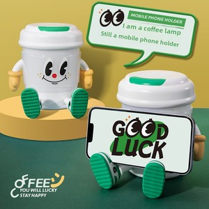 Lámpara de Noche KEIDOL con Forma de Taza de Café, Linda, de ABS, Creativa, Recargable, con Altavoz, Luz Ambiental, Lámpara de Mesa - Product Image 4