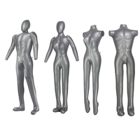 Mannequin de torse suspendu gris, Mannequin gonflable en plastique PVC