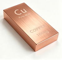 Barre de cuivre pur 999 de 1 kg, barre de cuivre de collection haute pureté, barre de cuivre personnalisée