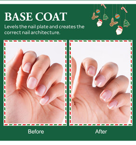 Base libre de ácido de Navidad y de larga duración y sin burbujas y proteína sin manchas Gel UV fortalecedor de uñas capa Base de esmalte de uñas - Product Image 6