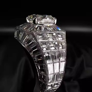 Reloj de diamantes de lujo para hombre-Moissanite VVS que pasa el probador de diamantes Anillos de lujo elegantes - Product Image 6