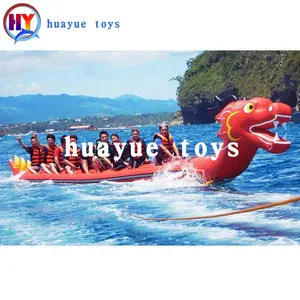 Crazy Water Sport Games Inflatable Dragon Boat Inflatable Towable banana boat For sale Water Play Equipment Entertainments