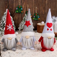 Gnomo Navideño Hecho a Mano, Ecológico y Ligero, Muñeco de Peluche sin Rostro de Santa Claus, Adorno Nórdico Sueco, Elfo Tomte, Decoración Festiva de Navidad