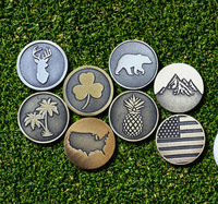 Nouveau luxe Golf Club marqueurs balle en vrac accessoire avec mise en évidence coloré métal Durable fer divot outil sac étiquette en alliage de Zinc