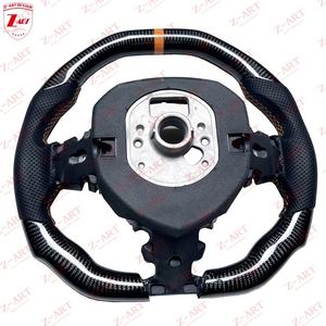 Volant en fibre de carbone sèche Z-ART SVJ avec fil <span class=keywords><strong>orange</strong></span> pour Lamborghini <span class=keywords><strong>Aventador</strong></span> S LP700 LP720 LP740 LP750SV LP770 SVJ - Product Image 5