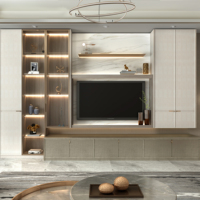 Meuble TV convertible moderne de style européen personnalisé Armoire de rangement pliable en bois pour meubles de chambre à coucher à usage domestique