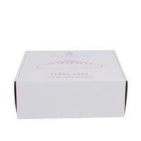 Boîte cadeau rouge, impression personnalisée, écologique, recyclable, boîte en carton ondulé avec impression de logo à l'intérieur et à l'extérieur