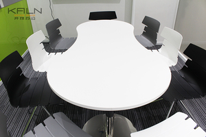 Groothandel Moderne Gebruikt In Vergaderzaal Bureau Meubels Witte Ronde Conferentie Vergadering Kantoor Vergadering Tafels - Product Image 2