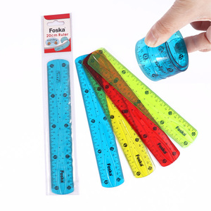 <span class=keywords><strong>Righello</strong></span> Foska 20cm 30cm in PVC Morbido e Flessibile, Strumento di Misurazione Trasparente con Scala in Centimetri e Millimetri - Product Image 2