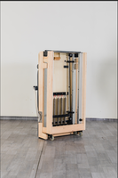 Reformer Pilates pliable en bois d’érable avec pieds réglables Machine de fitness professionnelle pour studio et maison