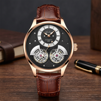 AILANG 8822C Doppel-Pendel Hohltourbillon Moderne Luxus-Sportuhr für Herren Automatische Mechanische Analoge Uhr Wasserdicht