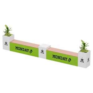 <span class=keywords><strong>Banc</strong></span> de jardin moderne <span class=keywords><strong>en</strong></span> fer forgé <span class=keywords><strong>avec</strong></span> jardinière intégrée, durable et personnalisable - Product Image 6