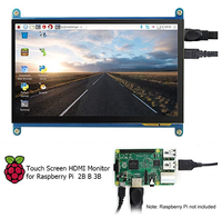 Écran tactile capacitif de 7 pouces, résolution 1024x600 IPS pour Pi 4/3/2/Zero /PS4 Mac, interface USB, compatible VR, stock disponible