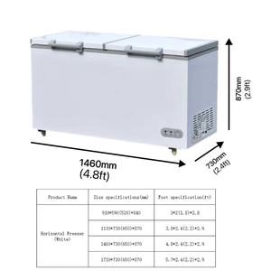 <span class=keywords><strong>Congélateur</strong></span> horizontal commercial à ouverture supérieure avec doubles portes pour la viande et le poisson congelés. - Product Image 3