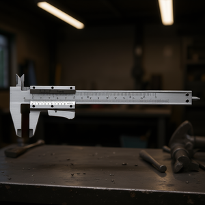 Calibre Fervi Satin 150 mm en acier, outil de mesure de précision pour le travail des métaux - Product Image 3