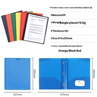 Penjualan laris klip Tadpole A4 Amerika Folder laporan D produk pengarsipan klasifikasi penyimpanan Data PP saku ganda lintas batas