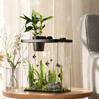 Aquarium transparent en acrylique, résistant aux chocs, petit réservoir écologique pour la décoration de salon à domicile