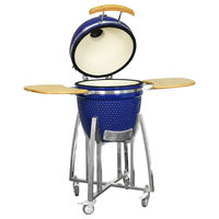 SEB Kamado 18 pouces Portable sans fumée Barbecue Baril de charbon de bois Poulet Rôtisseries Kamado Grill