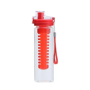 Garrafa de água transparente sem bpa para esportes, garrafa tritan com canudo e filtro, atacado joyshakers 700ml