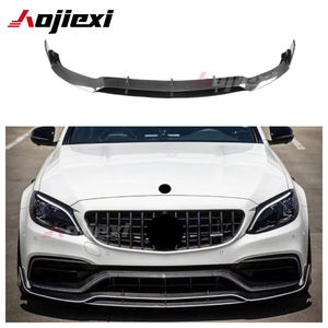 Lip paraurti anteriore in fibra di carbonio per Mercedes Benz <span class=keywords><strong>W205</strong></span> <span class=keywords><strong>C</strong></span> classe C300 <span class=keywords><strong>AMG</strong></span> C43 C63 berlina 2015 + Kit corpo Splitter anteriore - Product Image 1
