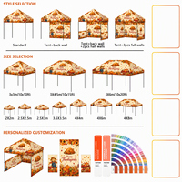 Kit de présentation pour fête de Thanksgiving d'automne pour Églises, Écoles, Magasins, Centres Commerciaux, avec comptoir cadeaux, panneau pop-up, bannière, nappe et drapeau
