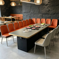 Table de barbecue commerciale auto-purifiante sans fumée Jilu Factory avec échappement inférieur pour lieux de restauration