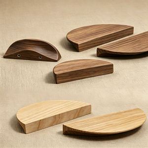 Tiradores de Mueble Ovalados de Madera, Perillas Minimalistas para Muebles, Diseño Duradero para Uso en Gabinetes - Product Image 1