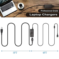 Adaptateur secteur universel 65W à embout carré pour ordinateur portable ThinkPad, chargeur de voyage en matériau ignifuge