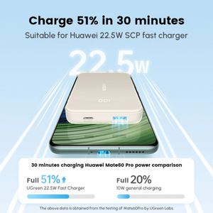 แบตเตอรี่สำรองแบบพกพา10,000มิลลิแอมป์ชั่วโมง22.5วัตต์ชาร์จด้วยความเร็วสูงพร้อมสาย USB C ในตัว1 USB-C 1 USB-A - Product Image 3