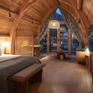 Popolare <span class=keywords><strong>Casa</strong></span> Prefabbricata in Legno a Forma di Barca con Design Moderno in Pino Russo Durata 50 Anni in <span class=keywords><strong>Vendita</strong></span> per Uso Villa o Carport - Product Image 2