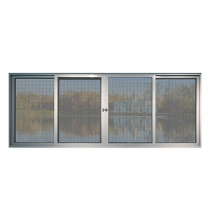 Double Glazed Aluminium <strong>3</strong> Tracks Sliding <strong>Window</strong> Eco-friendly 4 <strong>Panels</strong> Aluminum Sliding <strong>windows</strong> Modern Sliding <strong>Window</strong> with Screen - Product Image 2