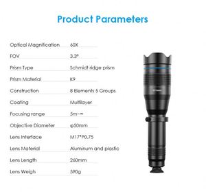 Good Quality 60X <span class=keywords><strong>Super</strong></span> Monocular <span class=keywords><strong>Telescope</strong></span> Zoom Camera Telephoto Cell Phone Len - Product Image 4