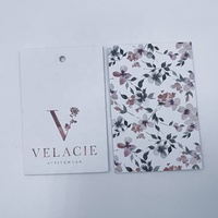 Étiquette suspendue en papier kraft recyclé, écologique, avec logo personnalisé, sérigraphie, gaufrage, laminage, cordon élastique pour vêtements
