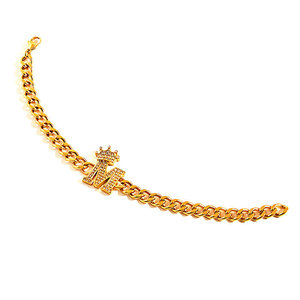 Non Tarnish 316L Stainless Steel <b>Men's</b> Fashion Bracelets & <b>Bangles</b> 14k 18k Pvd Gold Plated Crown Jewelry Bracelet <b>for</b> <b>Men</b> - Product Image 4