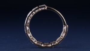 Bague en or massif 14 carats avec diamant synthétique pour femme, bague de fiançailles scintillante avec diamant créé en laboratoire, bijou élégant, cadeau - Product Image 6