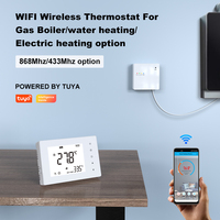 Termostato Inteligente para Calefacción por Suelo Radiante, Control por Aplicación Tuya, Wifi Inalámbrico con Receptor RF para Caldera de Agua o Gas