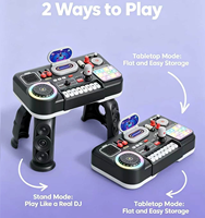 Table de mixage DJ multifonctionnelle pour enfants DWI avec lumières et son, jouet de mixage audio DJ pour jeu d'imitation, lecteur de musique DJ, cadeau d'anniversaire