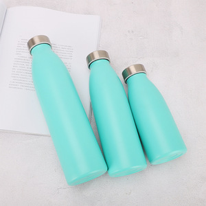 Stainless Steel <b>Thermos</b> <b>Bottle</b> Double Walled Insulated For Camping Outdoor Use Dark Blue 500Ml - Product Image 2