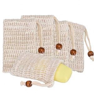 Sac à cordon réutilisable en coton biologique pour savon, pochette de rangement en maille pour savon naturel - Product Image 1