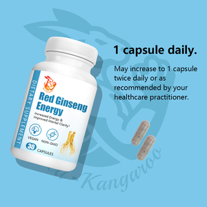 Private Label Red Ginseng Energy Capsules for <b>Physical</b> Energy Support Overall Health Herbal Supplement Capsules - Product Image 2